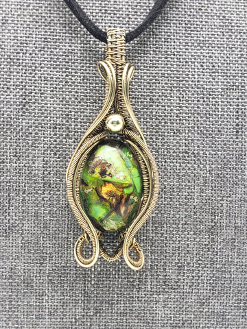 Impression Jasper & Bronzite Gemstone Pendant