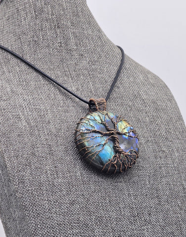 Labradorite Tree of Life Pendant/Necklace