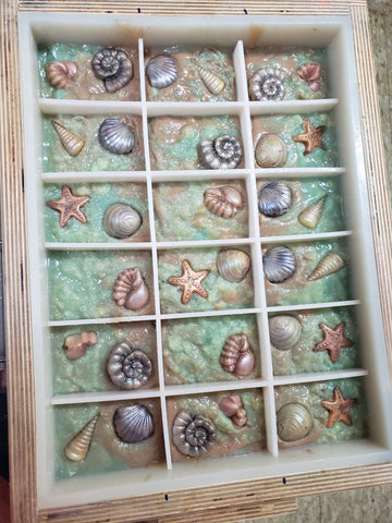 Tropical Blast Artisan Soap - Beachy Sea Shell Scene - Soaps